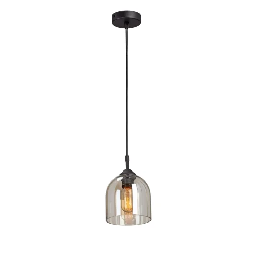 Светильник подвесной V2948-1/1S Vitaluce прозрачный на 1 лампу, основание чёрное в стиле арт-деко Светильник подвесной V2948-1/1S Vitaluce прозрачный на 1 лампу, основание чёрное в стиле арт-деко