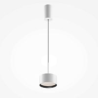 Светильник подвесной LED Glare P102PL-12W4K-W Maytoni белый на 1 лампу, основание белое в стиле хай-тек современный 