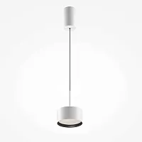 Светильник подвесной LED Glare P102PL-12W4K-W Maytoni белый на 1 лампу, основание белое в стиле хай-тек современный 