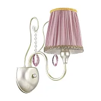 Бра GAELLORI 3393/1W Odeon Light фиолетовый розовый 1 лампа, основание золотое в стиле классический 