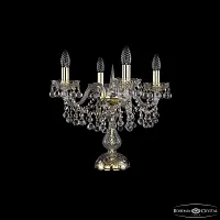 Настольная лампа 1409L/4/141-39 G Bohemia Ivele Crystal без плафона 4 лампы, основание золотое металл хрусталь в стиле классический sp