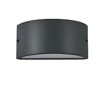 Настенный светильник уличный REX-2 AP1 ANTRACITE Ideal Lux уличный IP44 чёрный серый 1 лампа, плафон белый в стиле современный E27