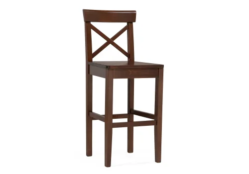 Полубарный стул Алзе темный орех 527071 Woodville, коричневый/, ножки/массив березы дерево/орех, размеры - ****400*450