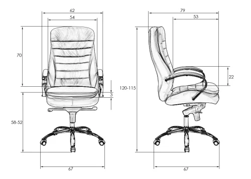 Офисное кресло для руководителей 108F-LMR LYNDON, цвет сиденья белый Dobrin, белый/экокожа, ножки/металл/хром, размеры - 1150*1200***670*670 фото 13