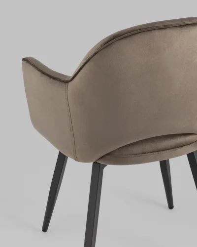 Стул Венера вращающийся, велюр коричневый УТ000037252 Stool Group, коричневый/велюр, ножки/металл/чёрный, размеры - ****585*645 фото 8