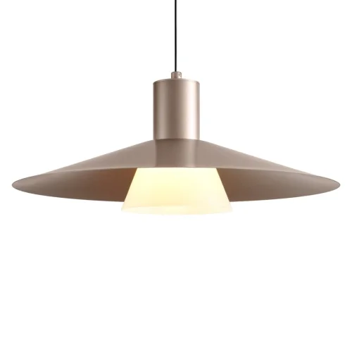 Светильник подвесной LED Fari FR5600PL-L5MG1 Freya матовый золото на 1 лампу, основание чёрное в стиле современный лофт фото 14