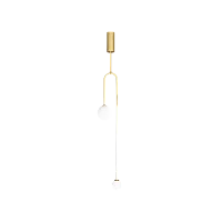Светильник подвесной LINES бронза 191625-26 ImperiumLoft белый 2 лампы, основание бронзовое в стиле минимализм 