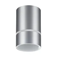 Светильник накладной Elina 370733 Novotech серебряный 1 лампа, основание серебряное в стиле современный хай-тек круглый