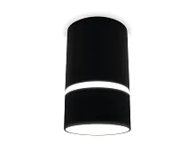 Светильник накладной TN3412 Ambrella light чёрный 1 лампа, основание чёрное в стиле модерн круглый