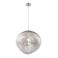 Светильник подвесной MALAGA SP1 D360 CHROME Crystal Lux серый хром 1 лампа, основание хром в стиле современный 