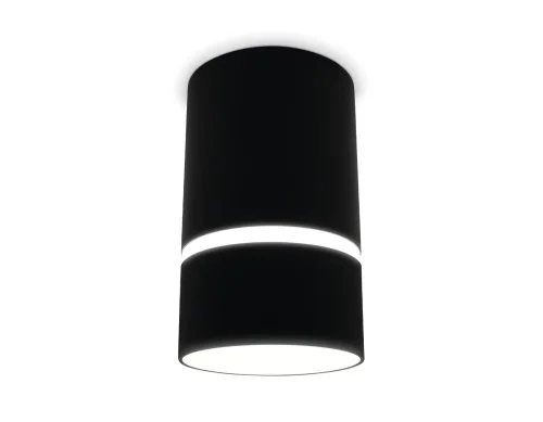 Светильник накладной TN3412 Ambrella light чёрный 1 лампа, основание чёрное в стиле современный круглый