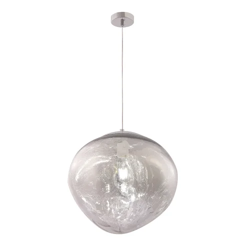 Светильник подвесной MALAGA SP1 D360 CHROME Crystal Lux хром серый 1 лампа, основание хром в стиле модерн 