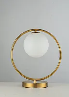 Настольная лампа Candiolo H 4.1.T2 B Arti Lampadari белая 1 лампа, основание золотое металл в стиле современный 