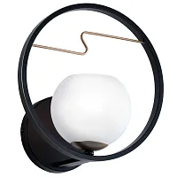 Бра Enna 762617 Lightstar белый 1 лампа, основание чёрное в стиле модерн 