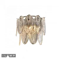 Бра Gramercy W2548-2 NIC iLamp прозрачный 2 лампы, основание никель в стиле арт-деко модерн флористика флористика
