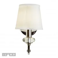 Бра Magic W2344-1 nic iLamp белый на 1 лампу, основание хром в стиле современный 