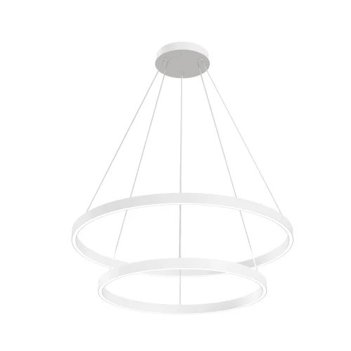 Люстра подвесная LED Rim MOD058PL-L74WK Maytoni белая на 1 лампа, основание белое в стиле современный хай-тек минимализм кольца фото 4