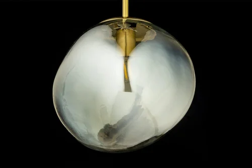 Светильник подвесной Daone E 1.P2 C Arti Lampadari бежевый 1 лампа, основание золотое в стиле лофт кантри  фото 2