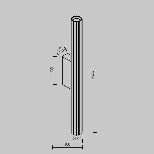 Бра LED Calipso C082WL-12W2.7K-B Maytoni чёрный на 1 лампу, основание чёрное в стиле хай-тек современный фото 7