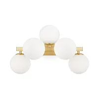 Бра Dallas MOD547WL-05BS Maytoni белый на 5 ламп, основание золотое в стиле современный молекула