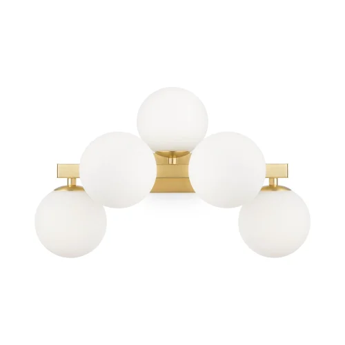 Бра Dallas MOD547WL-05BS Maytoni белый на 5 ламп, основание золотое в стиле современный молекула