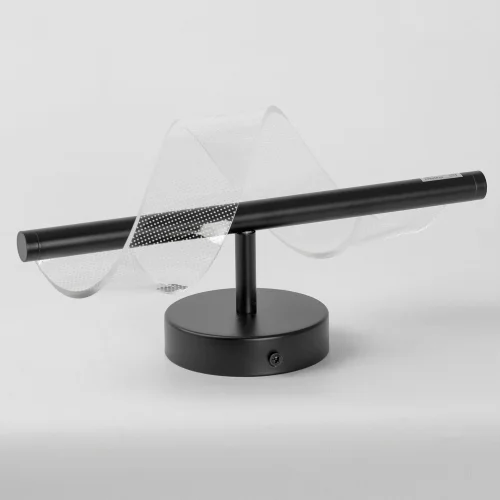 Бра LED Bradford LSP-7187 Lussole прозрачный на 1 лампа, основание чёрное в стиле современный  фото 3