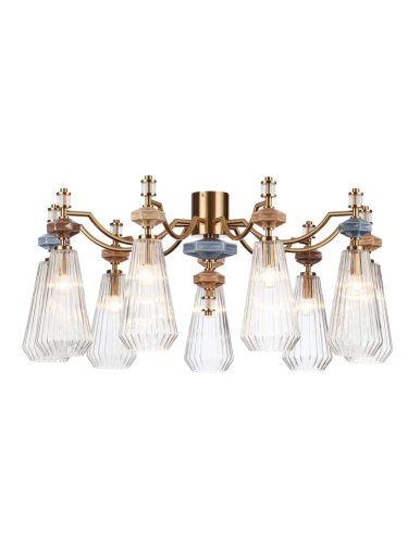 Люстра подвесная Terra 5414/9 Odeon Light прозрачная на 9 ламп, основание античное бронза латунь в стиле классический современный фото 7
