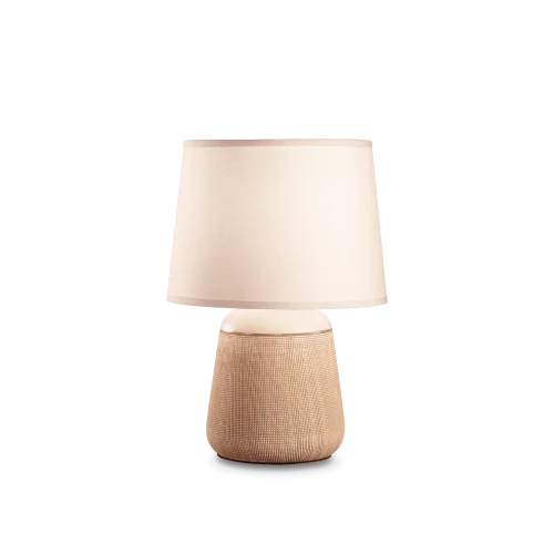 Настольная лампа KALI'-2 TL1 Ideal Lux бежевая 1 лампа, основание коричневое керамика в стиле современный 