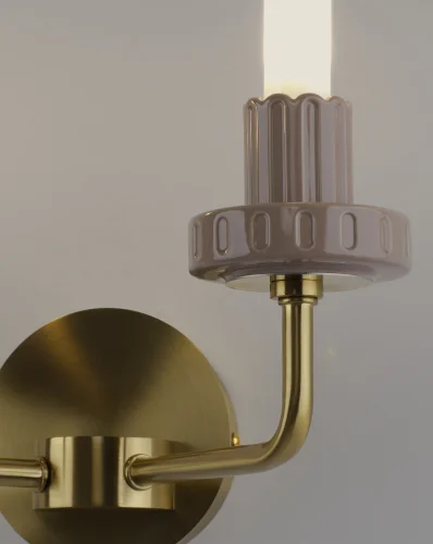 Бра LED Atelieri V11695-WL Moderli прозрачный на 2 лампы, основание бронзовое в стиле современный американский кантри фото 6