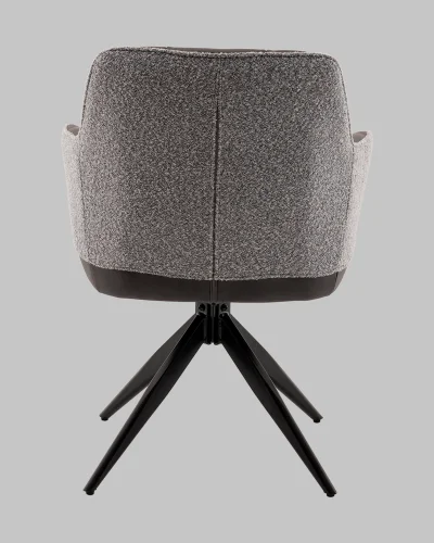 Стул обеденный Naya,  серый, экокожа, букле УТ000040789 Stool Group, серый/букле, ножки/металл/чёрный, размеры - *870**** фото 5
