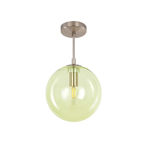Светильник подвесной Томми CL102626 Citilux зелёный 1 лампа, основание матовое хром в стиле современный шар фото 7