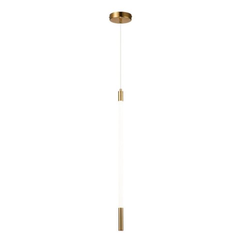 Светильник подвесной LED Filato V000051L Indigo белый 1 лампа, основание бронзовое в стиле минимализм хай-тек трубочки