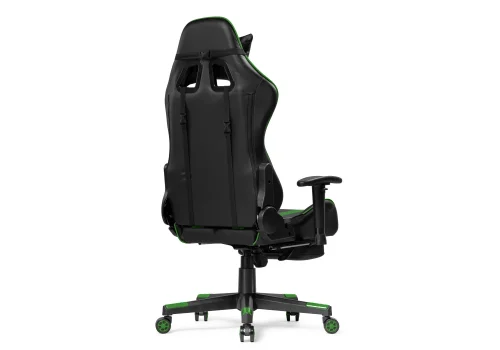Компьютерное кресло Corvet black / green 15467 Woodville, зелёный чёрный/искусственная кожа, ножки/пластик/чёрный, размеры - *1350***540* фото 6
