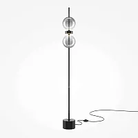 Торшер LED Double MOD478FL-L15B3K Maytoni дымчатый на 1 лампу, основание чёрное в стиле современный 