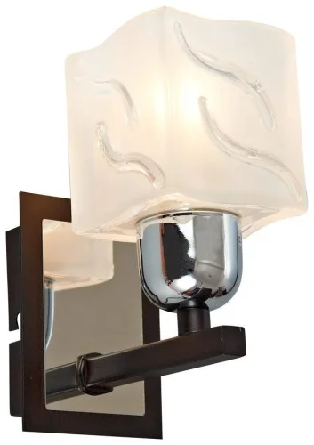 Бра  282-101-01 Velante прозрачный на 1 лампа, основание венге хром коричневое в стиле современный 