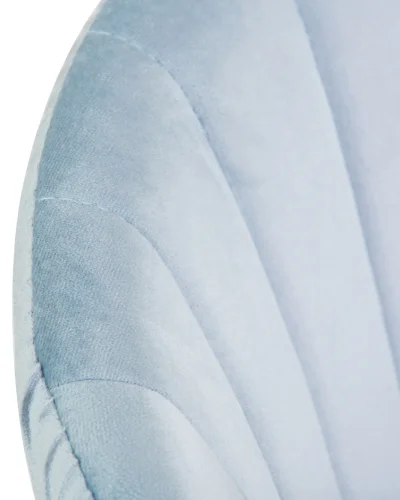 Стул обеденный 7305-LM MARY, цвет сиденья серо-голубой (1922-6) Dobrin, голубой/велюр, ножки/металл/чёрный, размеры - ****510*510 фото 9