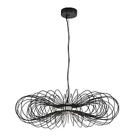 Светильник подвесной LED Camomile 8301/10L Lumion чёрный на 1 лампу, основание чёрное в стиле лофт 