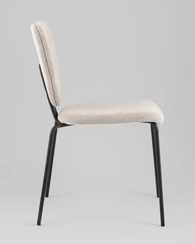 Стул обеденный Masey, бежевый УТ000039579 Stool Group, бежевый/рогожка, ножки/металл/чёрный, размеры - ***** фото 3