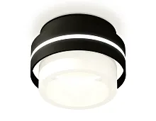 Светильник накладной XS8414002 Ambrella light белый 1 лампа, основание чёрное в стиле хай-тек круглый