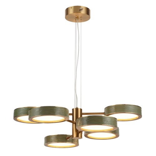 Люстра подвесная LED Riviera 5450/99LA Odeon Light белая на 1 лампу, основание латунь в стиле классический современный фото 3