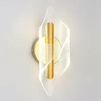 Бра LED Bradford LSP-7295 Lussole прозрачный 1 лампа, основание матовое золото в стиле современный хай-тек 