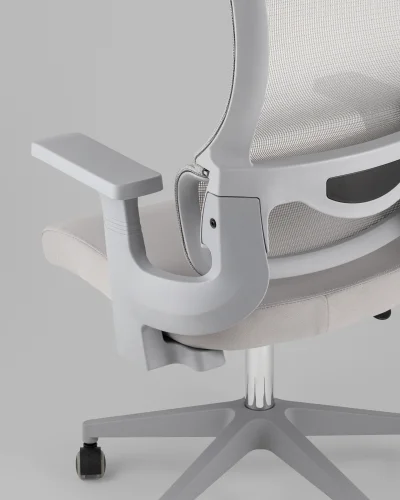 Кресло офисное TopChairs Vantage, серый УТ000040043 Stool Group, серый/сетка текстиль, ножки/полимер/серый, размеры - 1080*1180**** фото 3
