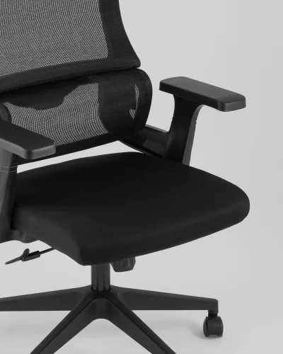 Кресло офисное TopChairs Vantage, черный УТ000040044 Stool Group, чёрный/сетка текстиль, ножки/полимер/чёрный, размеры - 1080*1180**** фото 2