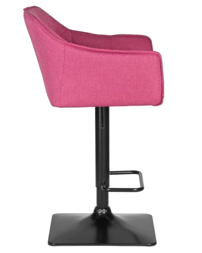 Стул барный 5033-LM RALF, цвет сиденья розовый (LAR-106D-17), цвет основания черный Dobrin, розовый/текстиль, ножки/металл/чёрный, размеры - 900*1120***580*550 фото 3
