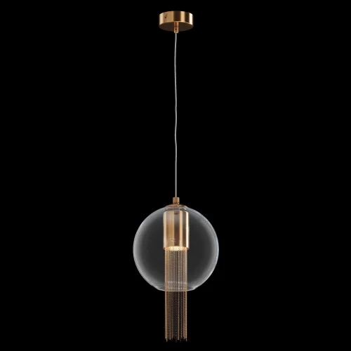 Светильник подвесной Flusso P095PL-01BZ Maytoni прозрачный 1 лампа, основание бронзовое в стиле современный  фото 2