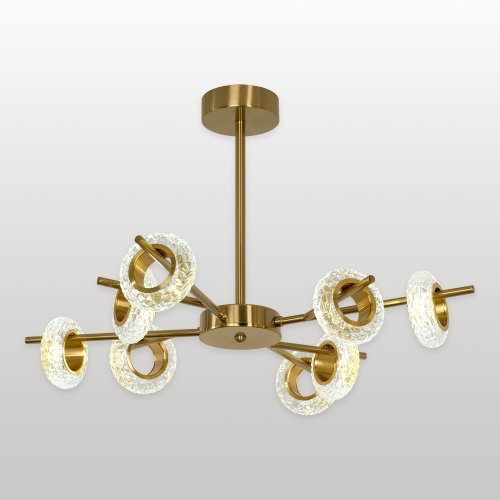 Люстра на штанге LED Littlerock LSP-7500 Lussole прозрачная на 1 лампу, основание бронзовое в стиле современный 