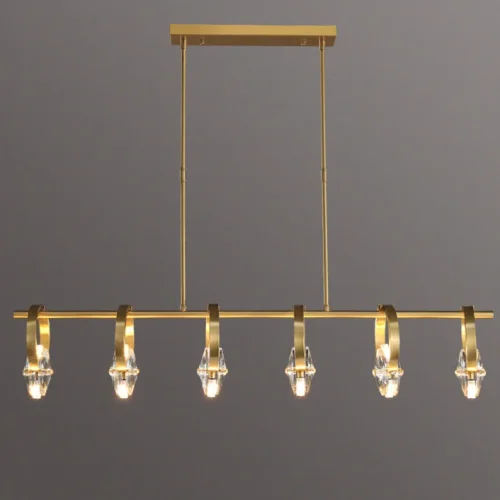 Светильник потолочный ADONICA LONG L12 204481-23 ImperiumLoft прозрачный на 12 ламп, основание латунь в стиле современный фото 6