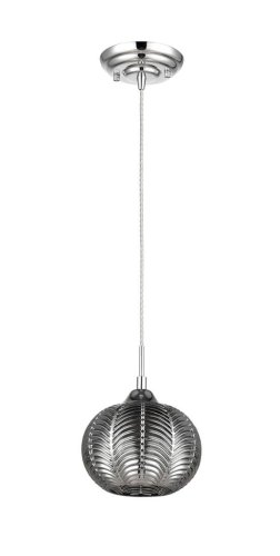 Светильник подвесной Fiona VL5623P21 Vele Luce серый чёрный 1 лампа, основание хром в стиле современный  фото 2