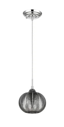 Светильник подвесной Fiona VL5623P21 Vele Luce чёрный серый 1 лампа, основание хром в стиле современный  фото 2