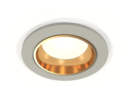 Светильник точечный XC6514004 Ambrella light золотой серый 1 лампа, основание серое в стиле хай-тек современный 